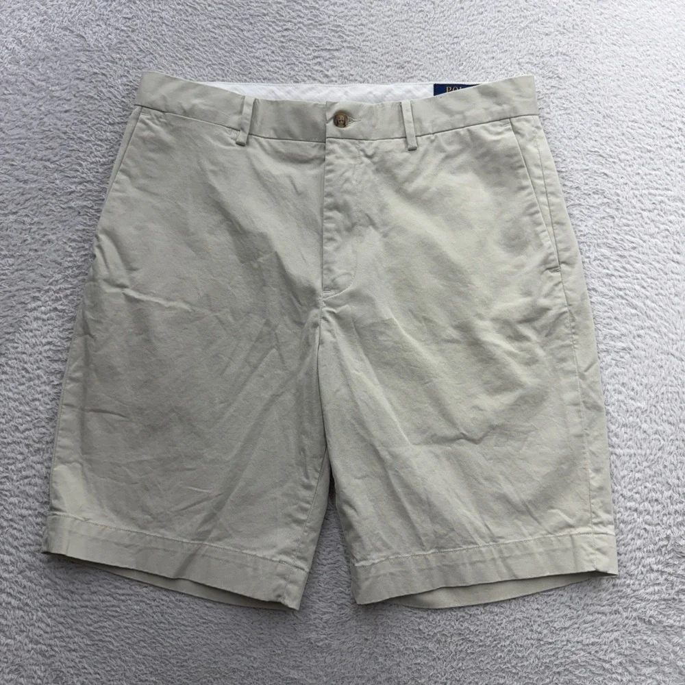 Polo Ralph Lauren Men 32 Khaki Tan Stretch Classic Fit Chino Shorts 11952